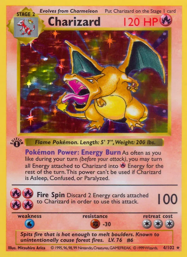 Charizard, Japanse Base Set, 1996