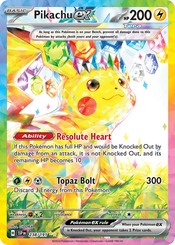 Pikachu ex, Surging Sparks, 2024