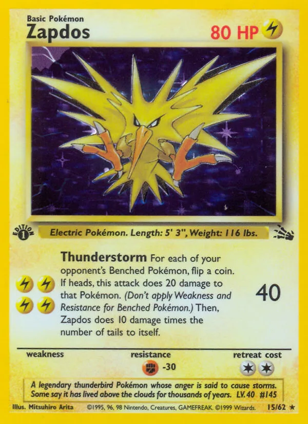 Zapdos, Japanse Fossil, 1997
