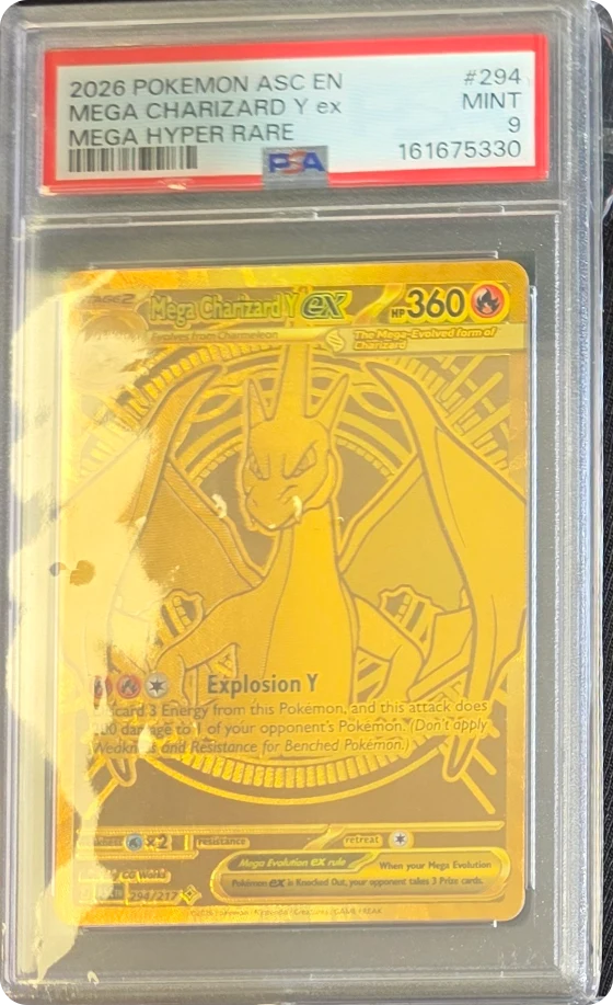 PSA 9, Mega Charizard Y ex, Ascended Heroes, 2026, certificaat 161675330